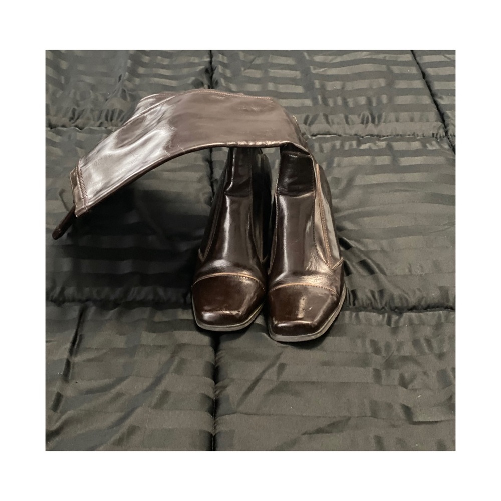 Franco Sarto Brown Leather Boots. - Picture 3 of 6